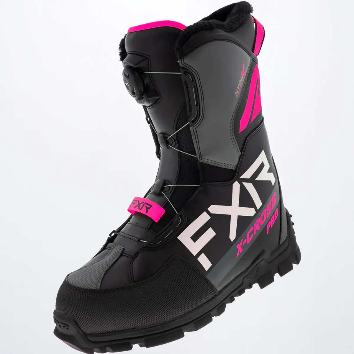 FXR X-Cross Pro BOA Boot, black/fuchsia