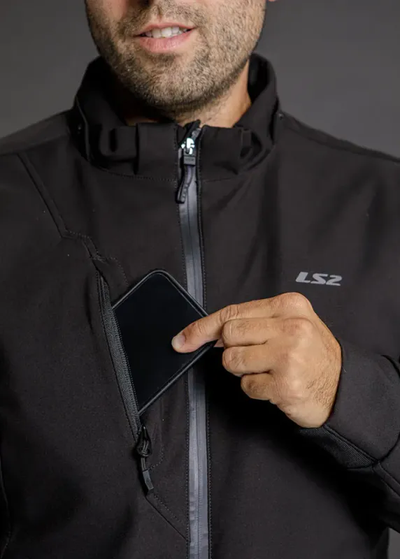 LS2 Bolton Softshell MC-Jakke, svart