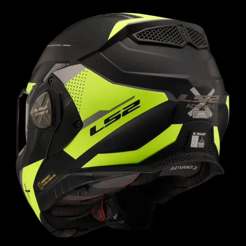 LS2 FF901 Advant X Oblivion Åpningshjelm, matt svart/gul