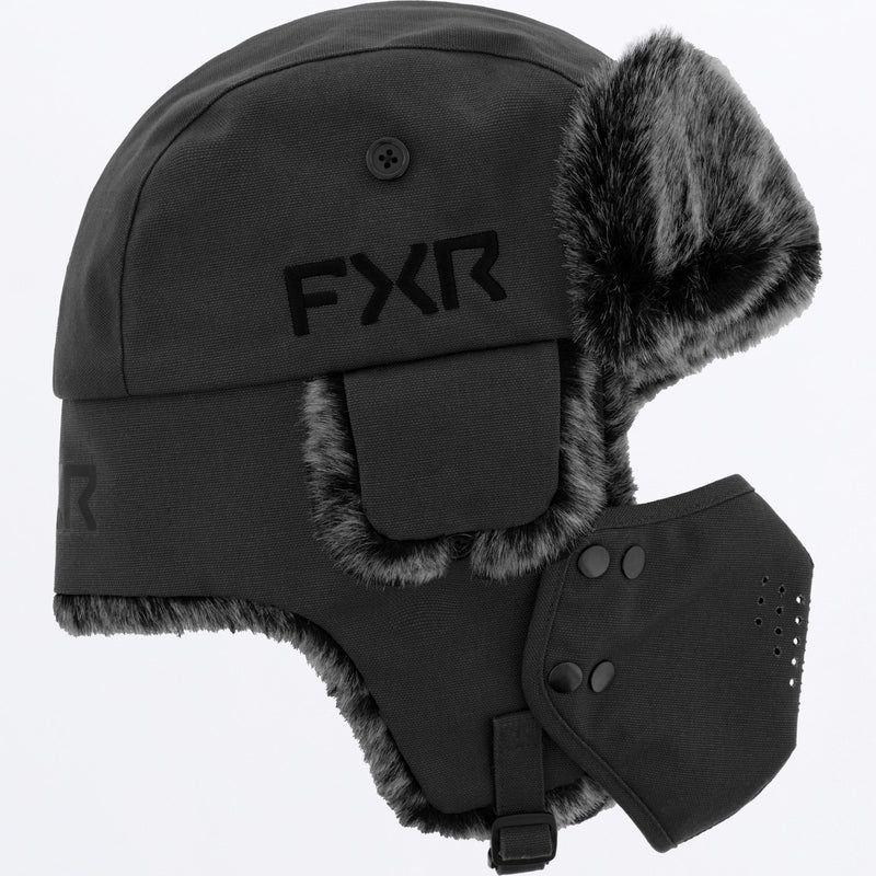 FXR Trapper Hat 25, asphalt/black