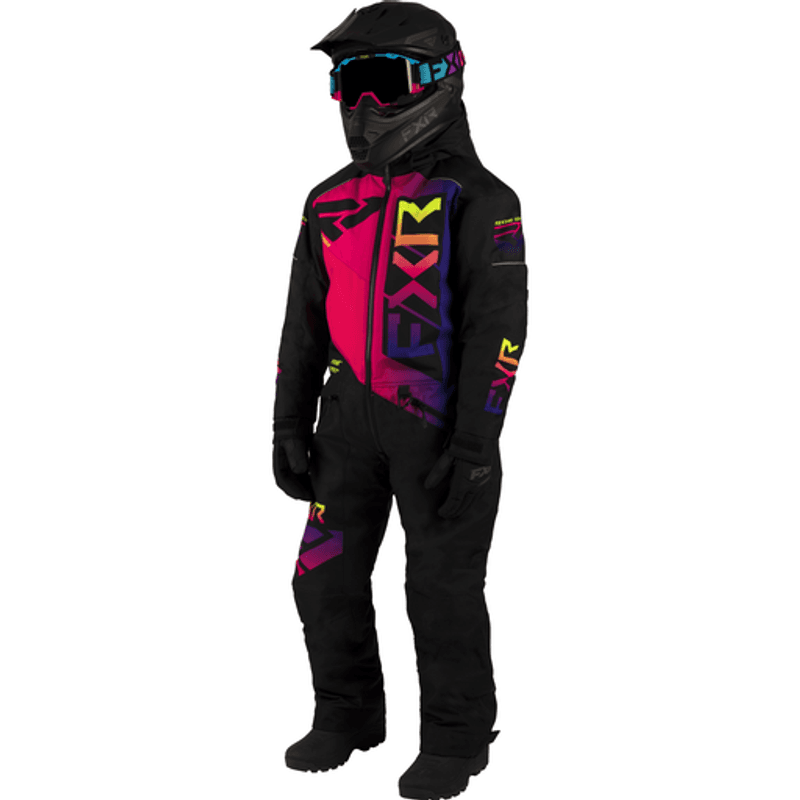 FXR Yth Helium Monosuit 23, black/neon fusion