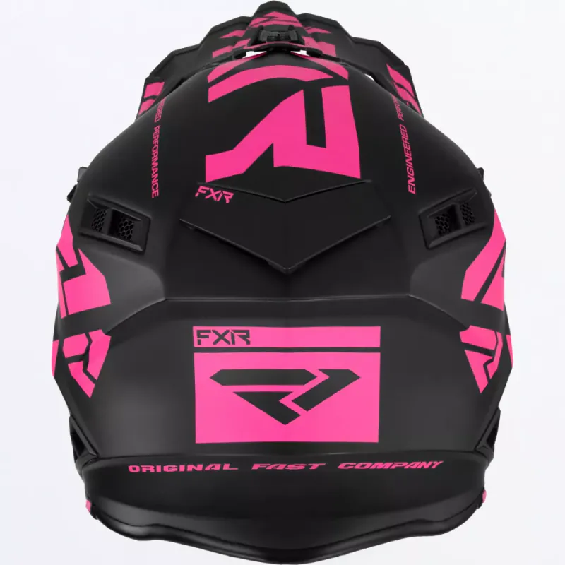 FXR Helium Race Div Helmet W/Auto Buckle 23, black/el pink